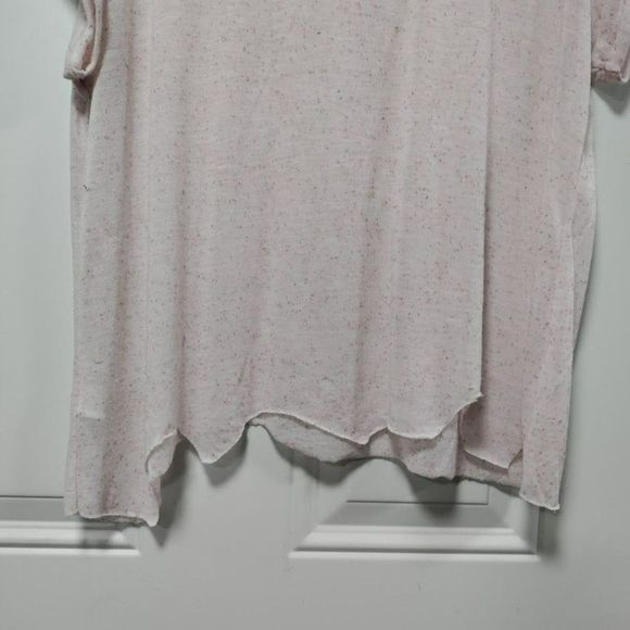LNA Women's Light Pink Silk-Blend Short Sleeve T-Shirt Size Large - Picture 6 of 9